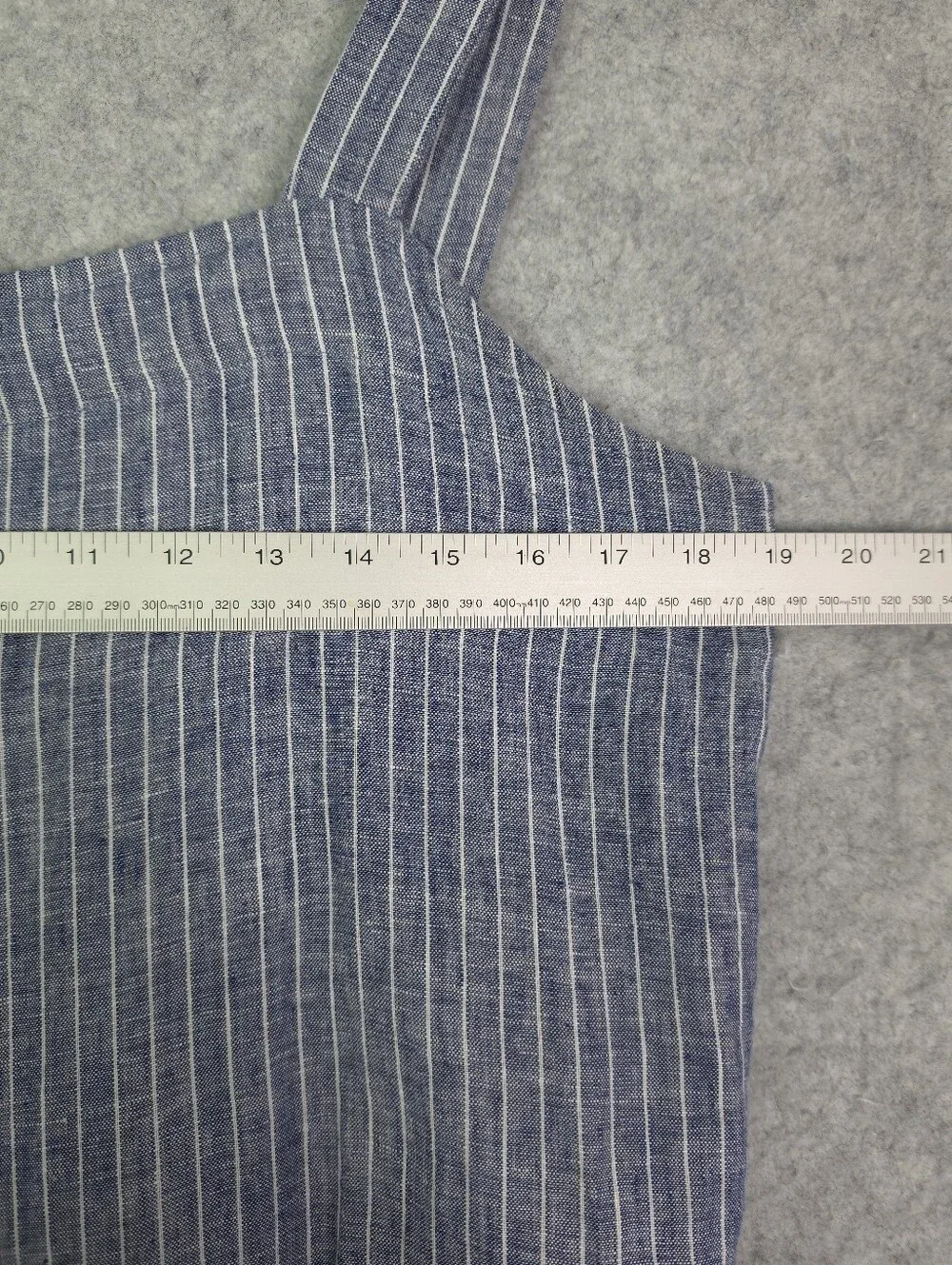 Quince 100% European Linen Square Neck Jumpsuit In Chambray Stripe
